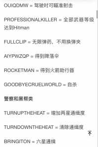 侠盗猎车怎么输入代码,电脑侠盗猎车怎么输入指令??-第2张图片 侠盗猎车怎么输入代码,电脑侠盗猎车怎么输入指令??-第2张图片