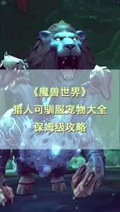 魔兽世界猎人宠物怎么升级?魔兽世界猎人宠物等级?-第5张图片 魔兽世界猎人宠物怎么升级?魔兽世界猎人宠物等级?-第5张图片